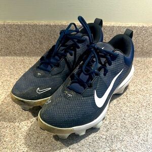 Men’s Nike Force Trout Molded Cleats, Size 9.5, Navy